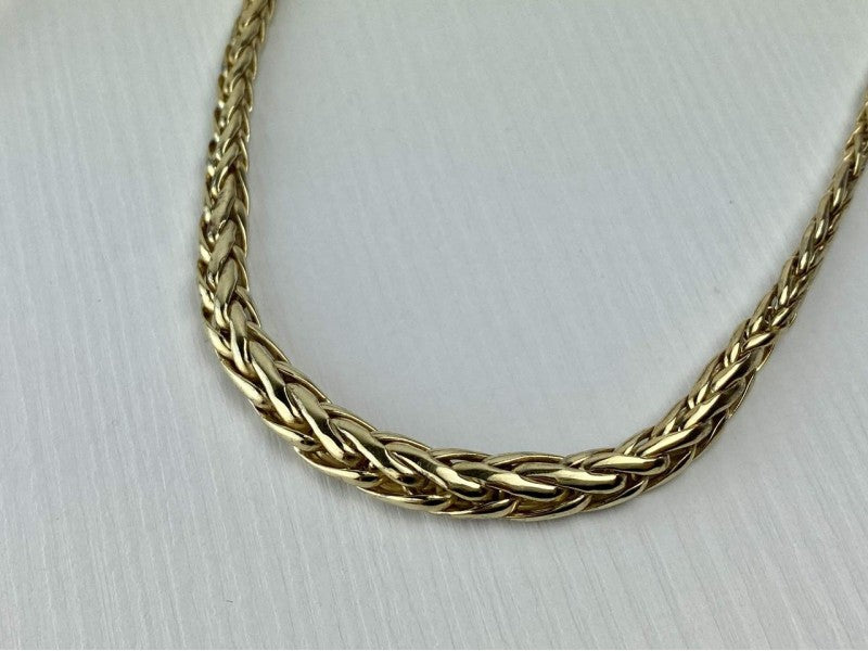 925 Sterling Silver Gold Plated Necklace Italy