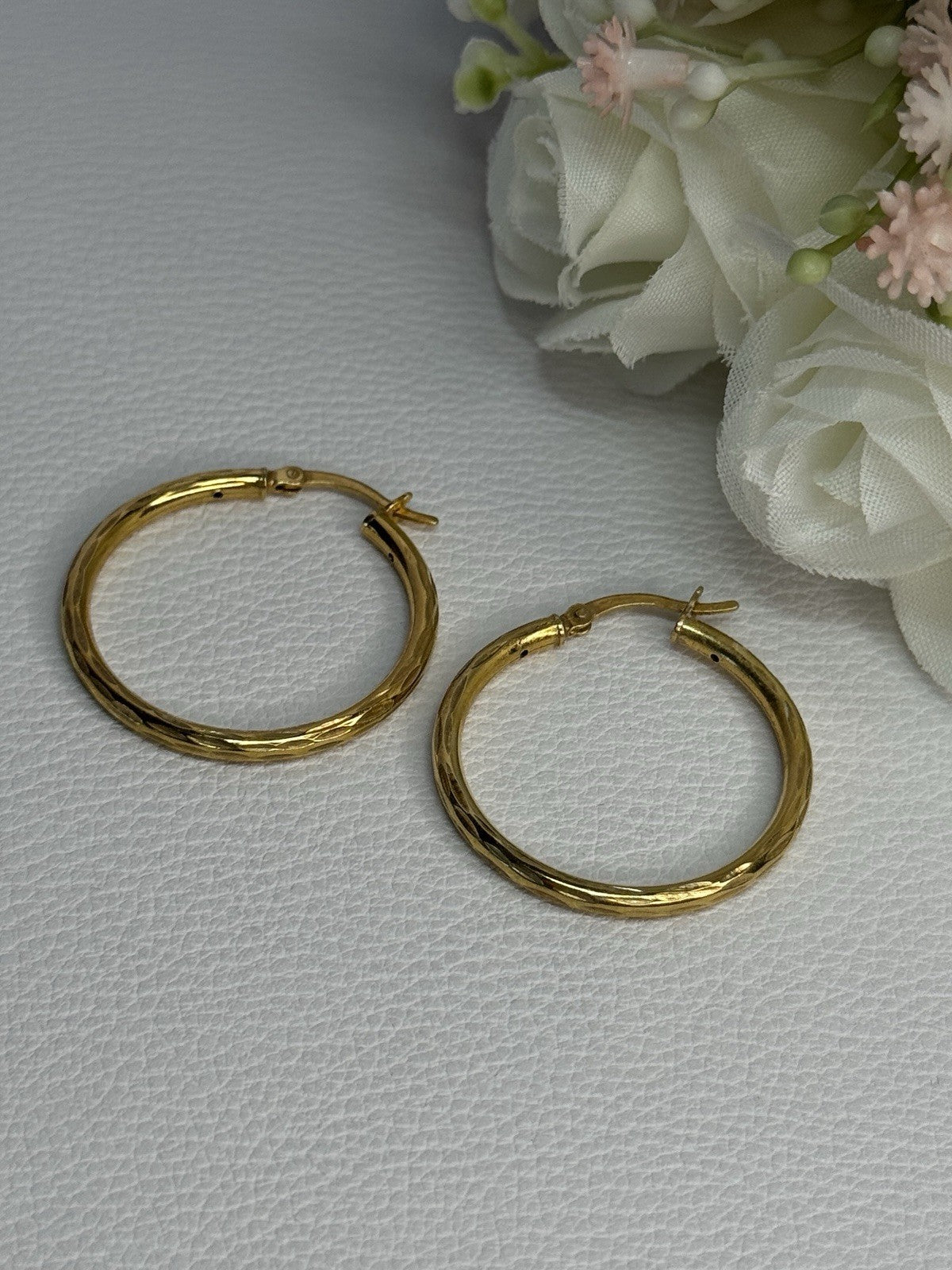 925 Sterling Silver Gold Plated Earrings Length 1.25 Inch