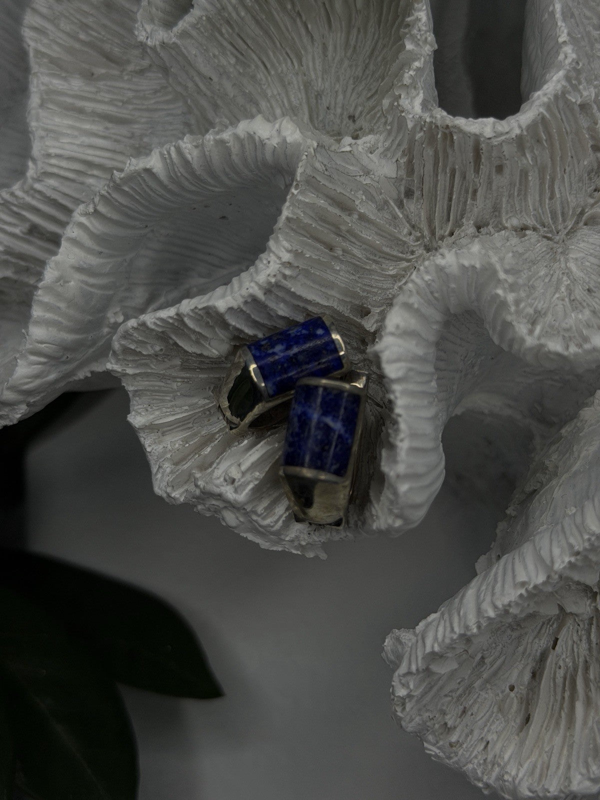 Vintage 925 Sterling Silver Sodalite Earrings