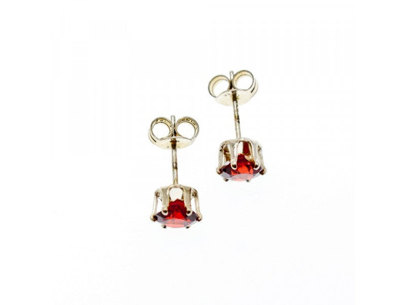 925 Sterling Silver Garnet Earrings