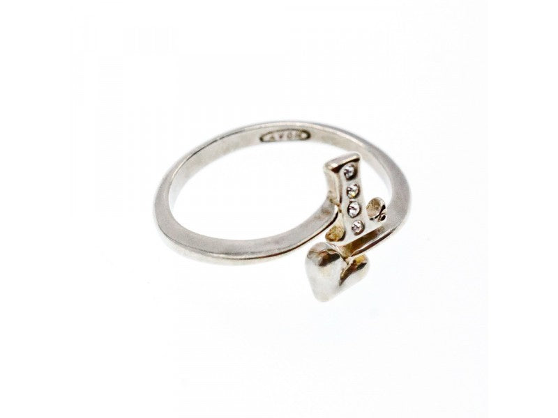 925 Sterling Silver CZ "Love" Ring Size 8