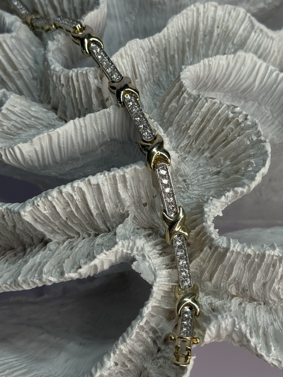 Elegant 925 Sterling Silver CZ Bracelet Length 7.5 Inch