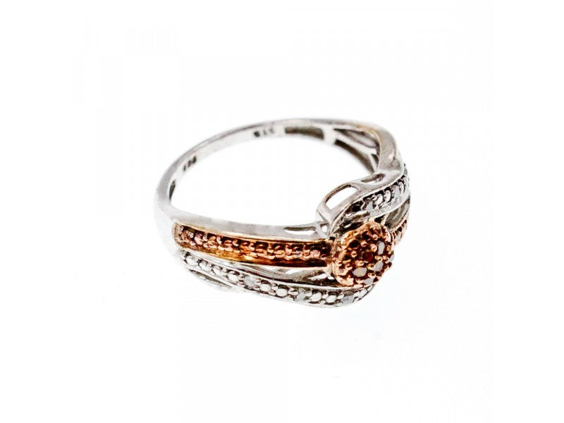 925 Sterling Silver Heliodor & White Beryl/Goshenite Ring Size 7