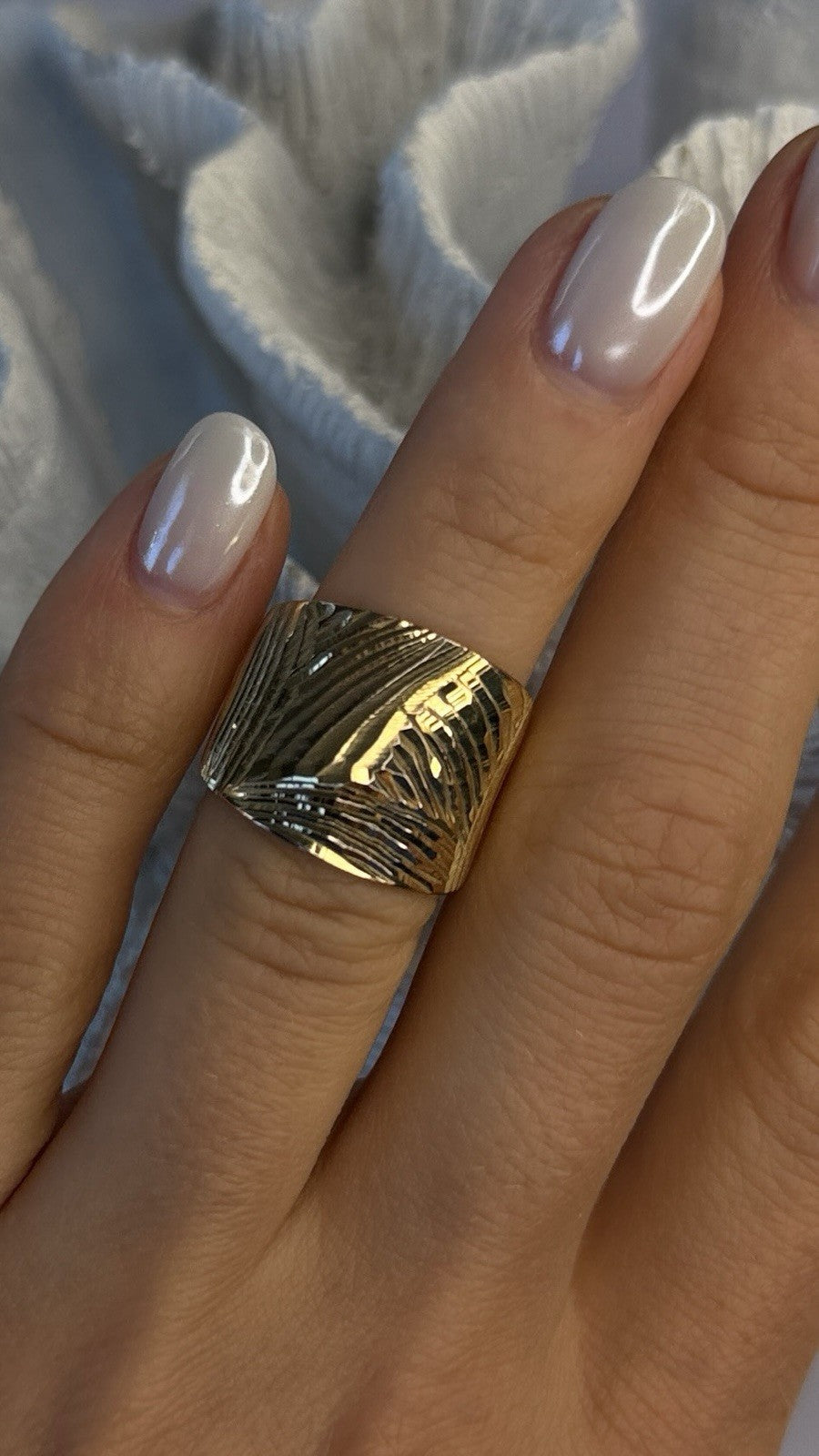 Elegant Italy Milor 925 Sterling Silver Gold Plated Ring Size 6
