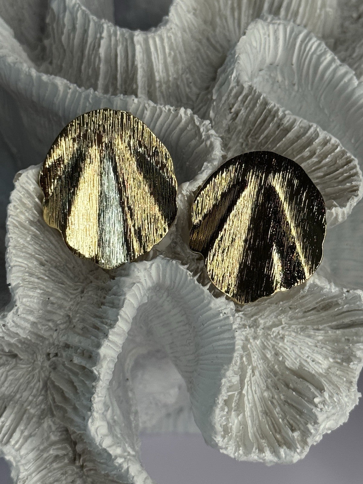 Unique Gold Plated Earrings Length 1.15 Inch
