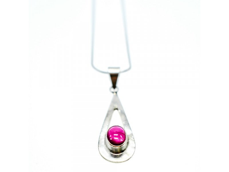 925 Sterling Silver Garnet Pyrope Chain With Pendant