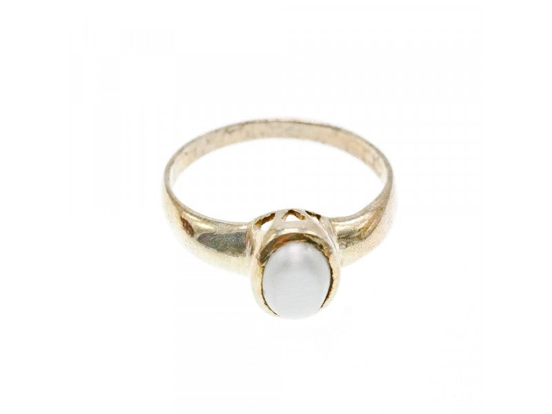 Vintage 925 Sterling Silver Moonstone Ring Size 11.25