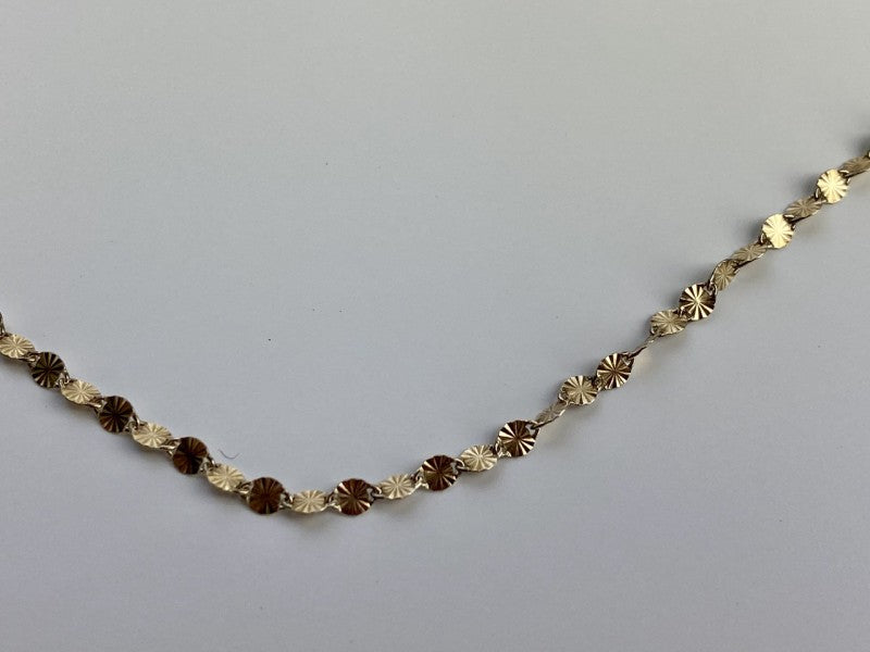 925 Sterling Silver Gold Plated Necklace Italy
