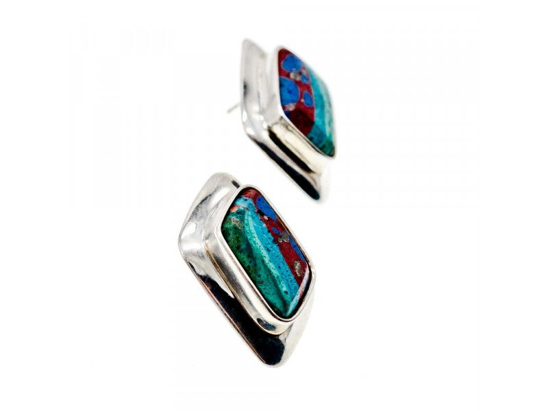 925 Sterling Silver Jasper Earrings