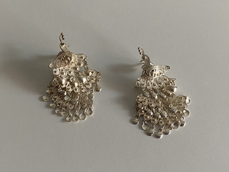 925 Sterling Silver "Peacock" Stud Earrings