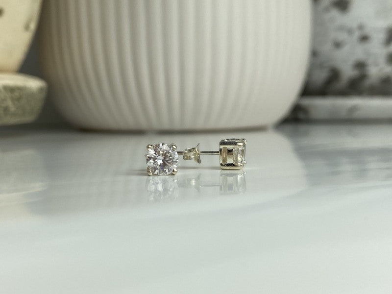 925 Sterling Silver CZ "Shine" Stud Earrings