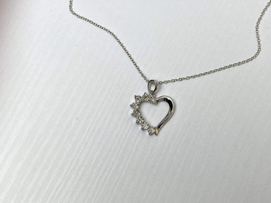 925 Sterling Silver "Heart" Chain With Pendant Italy
