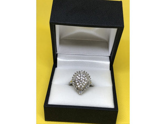 925 Sterling Silver CZ Ring Size 5.5
