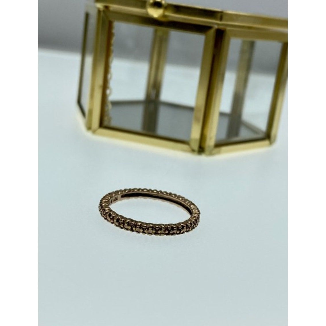 925 Sterling Silver Gold Plated Band Ring Size 10