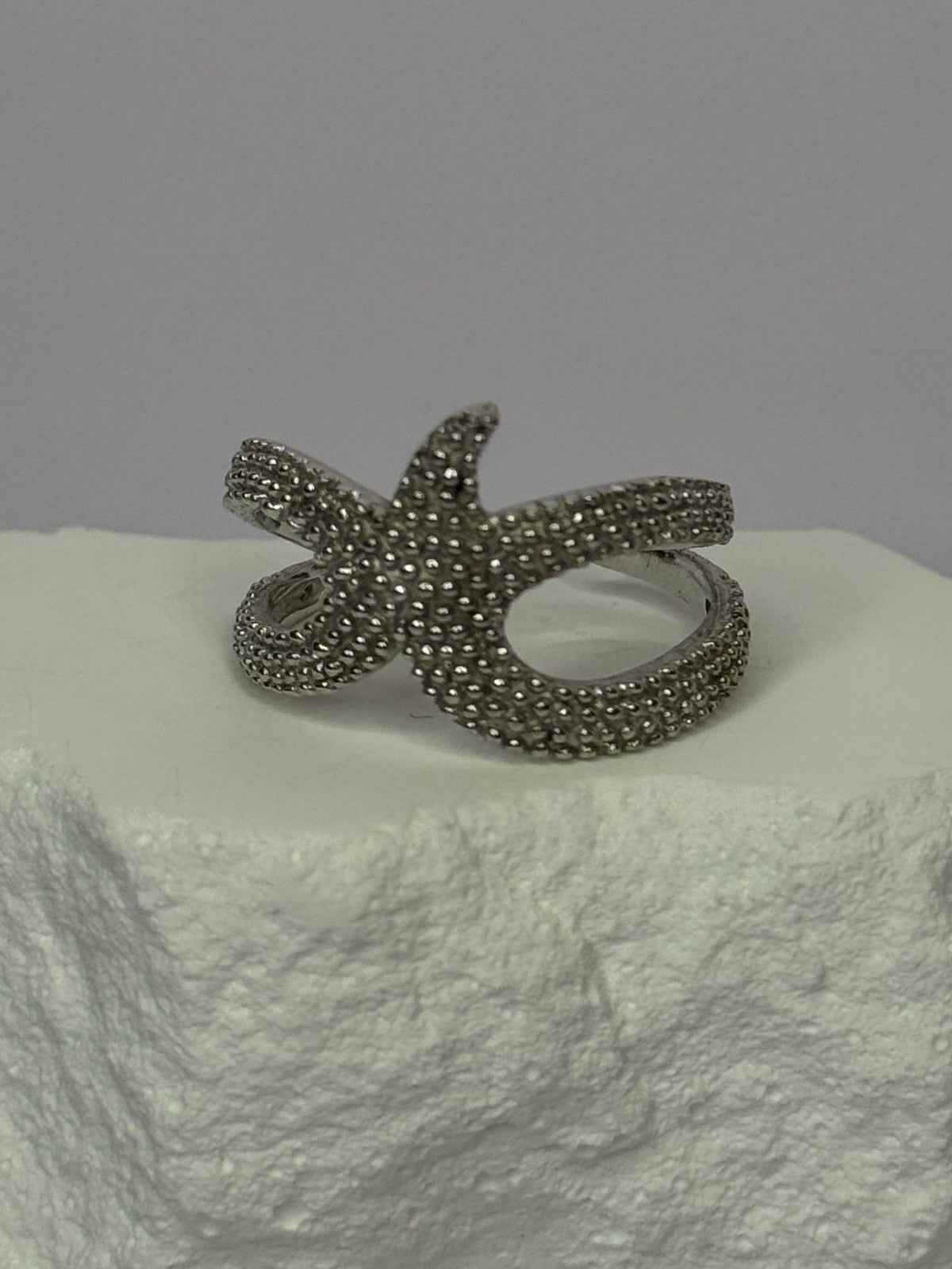 925 Sterling Silver "Sea Star" Ring Size 6-7 (Adjustable)