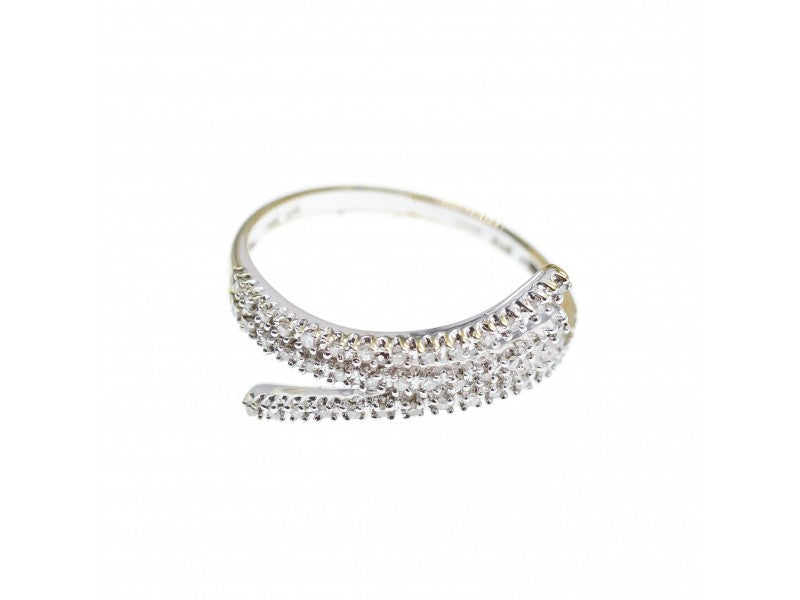 14K White Gold Diamonds Ring Size 8.5