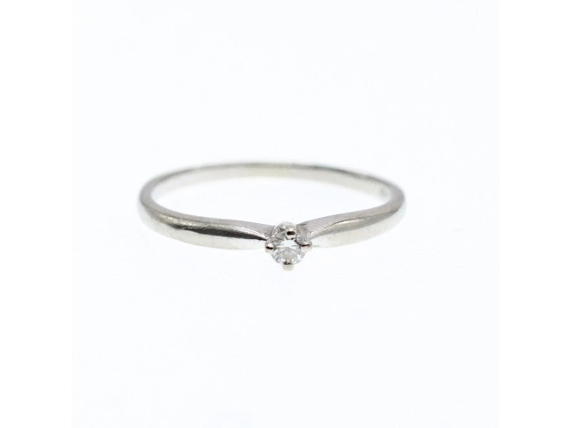 10K White Gold Diamond Ring Size 5.5