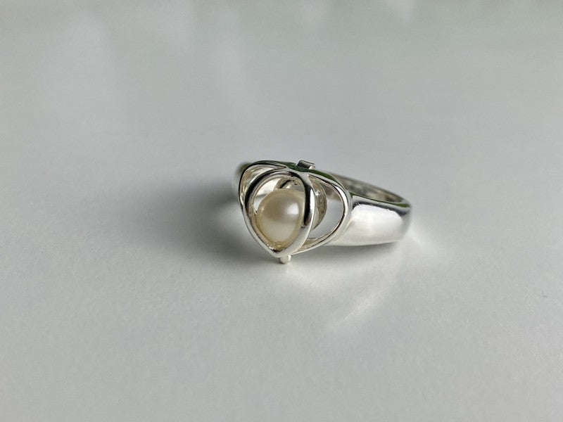 925 Sterling Silver Pearl Ring Size 6.5