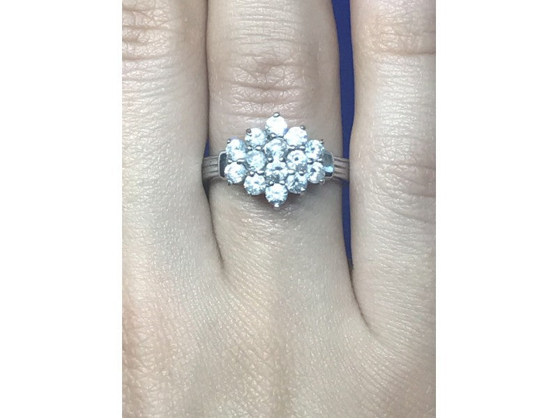 925 Sterling Silver CZ Ring Size 6.5