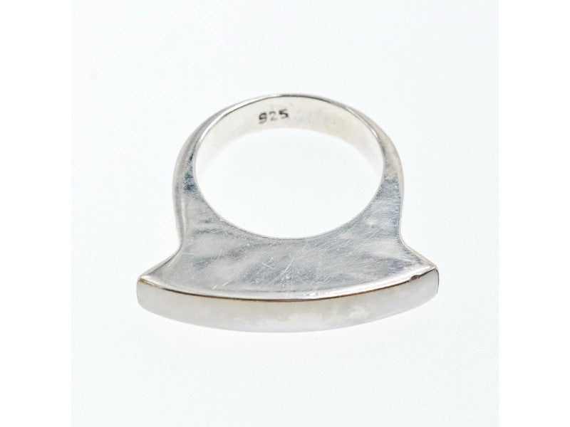 925 Sterling Silver Mother OF Pearl Ring Size 8.5