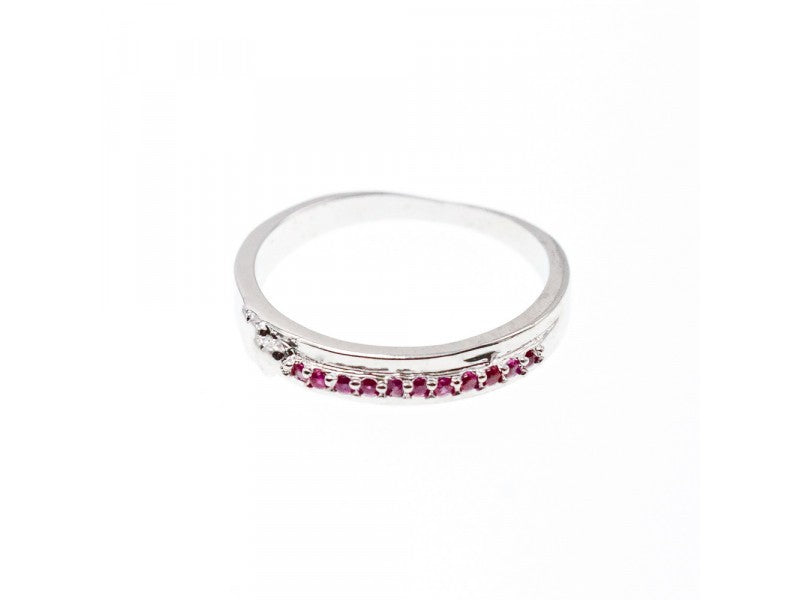 925 Sterling Silver Pink Spinel Ring Size 6