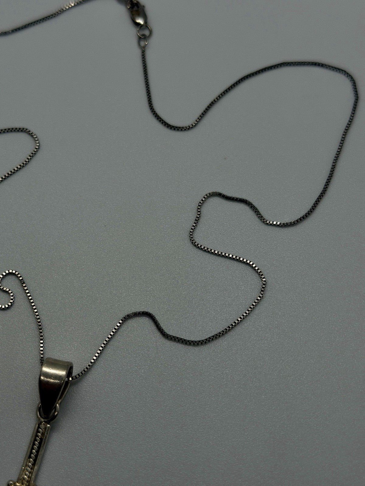925 Sterling Silver Moonstone Cross Necklace