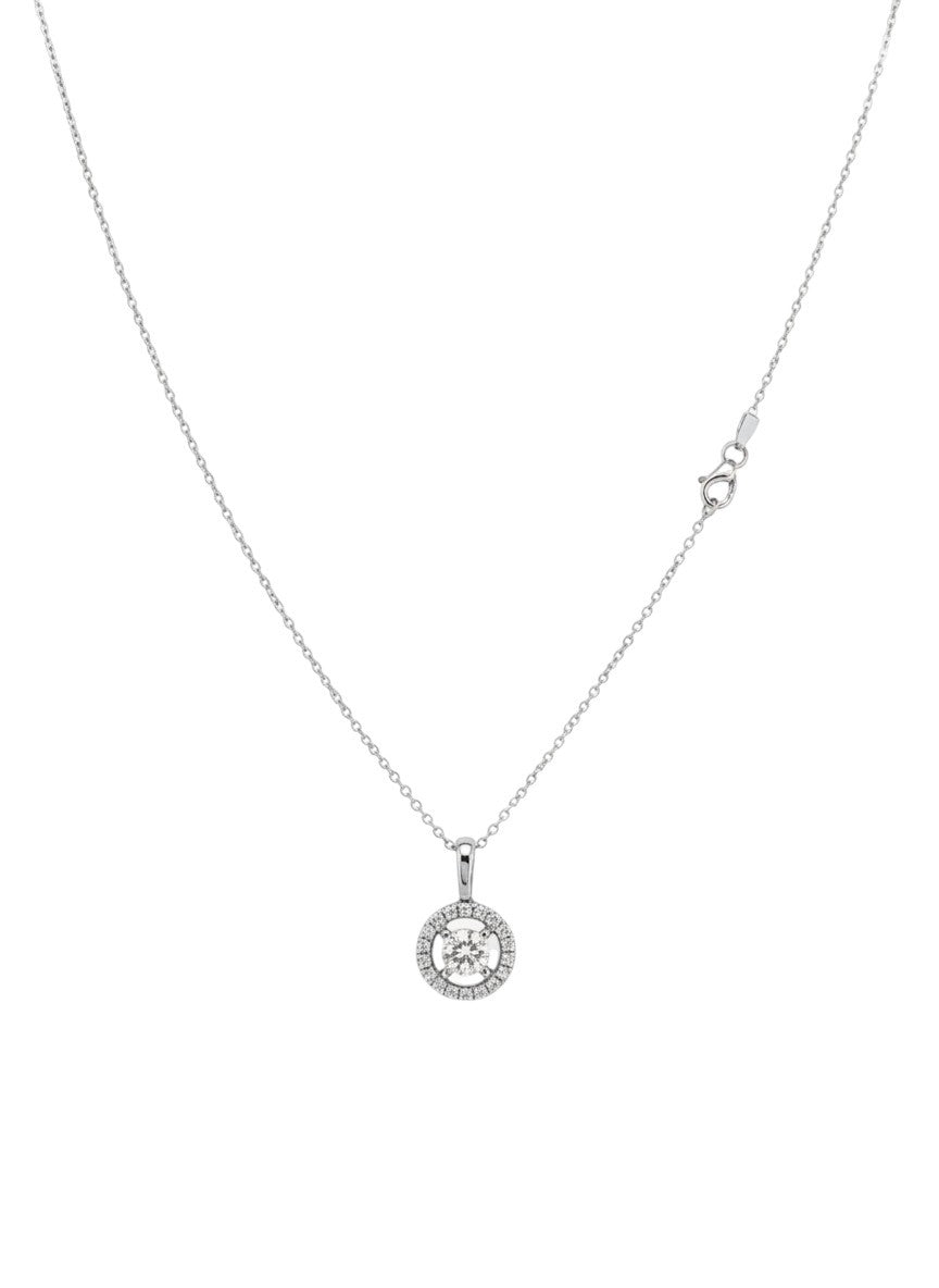 14K White Gold Diamonds tcw 0.36 ct Necklace