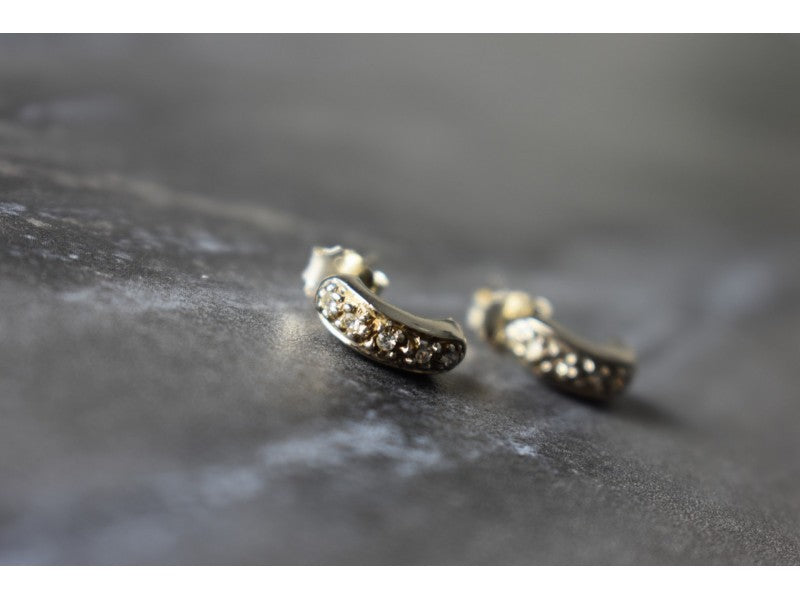 925 Sterling Silver White CZ Stud Earrings