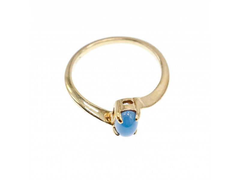 10K Yellow Gold Star Sapphire Ring Size 5.5