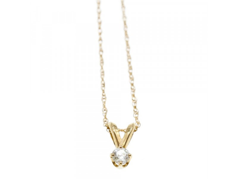 10K Yellow Gold Diamond Chain with Pendant