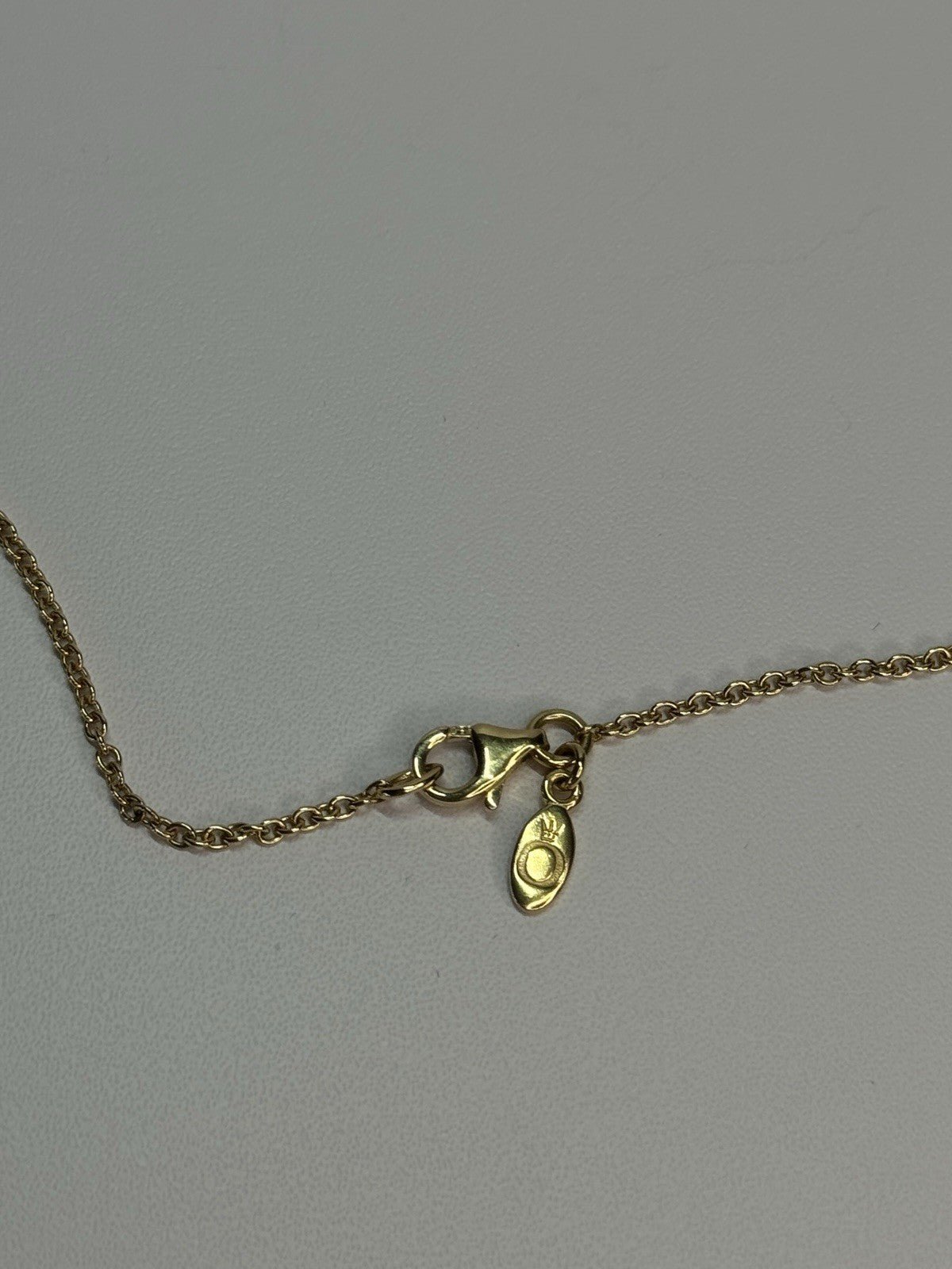 PANDORA 14K 585 YELLOW GOLD CZ NECKLACE LENGTH 23 INCH