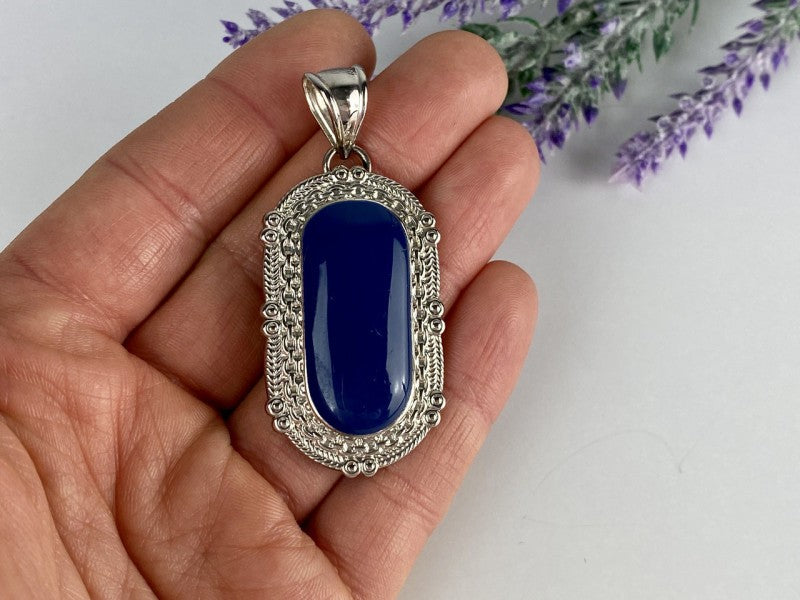 Pendant With Blue Agate