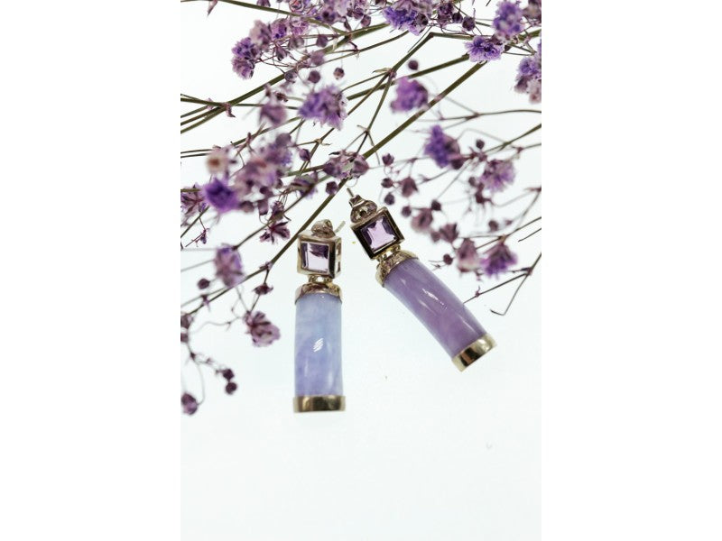 925 Sterling Silver Iolite Earrings
