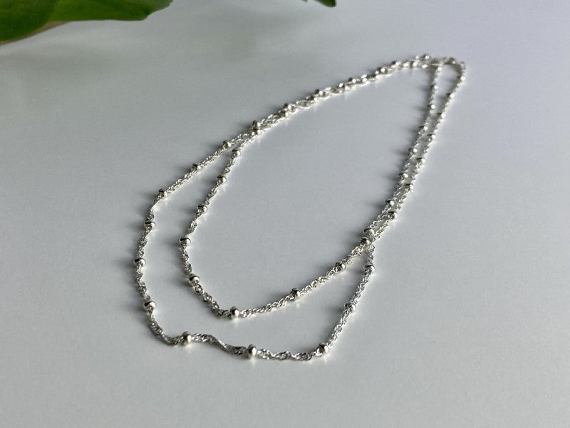 925 Sterling Silver Necklace Italy 29.9 in