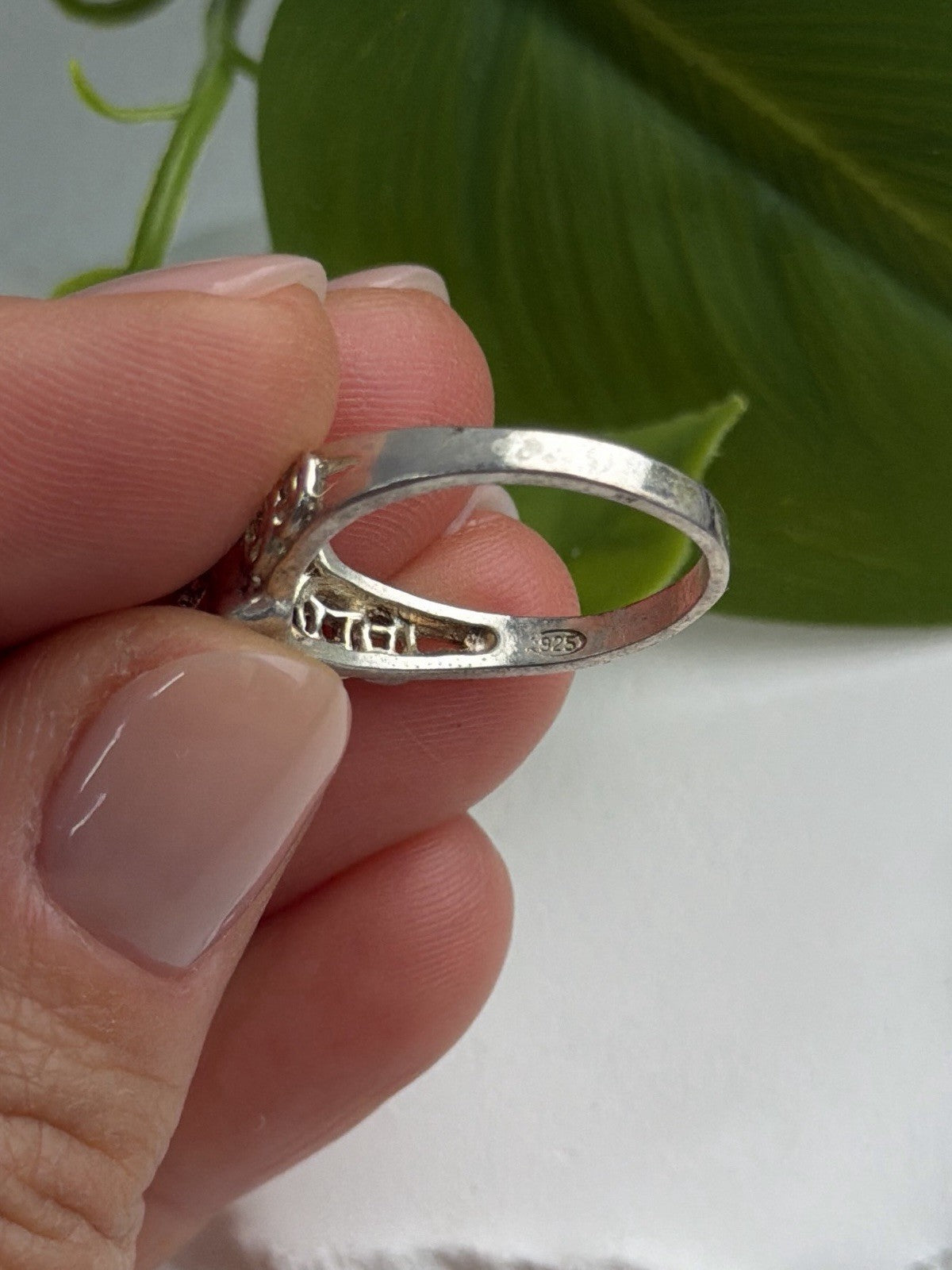 Vintage 925 Sterling Silver Frog Ring Size 7.5
