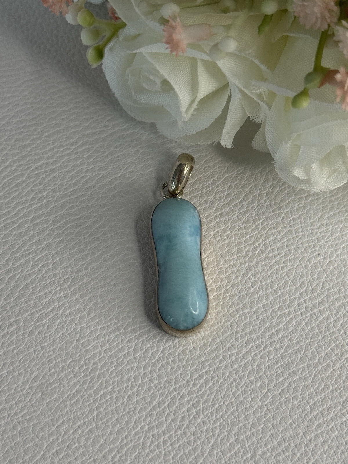 925 Sterling Silver Turquoise Pendant Length 1.50 Inch
