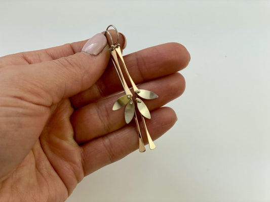 925 Sterling Silver Copper Plated Original Disign Earrings USA