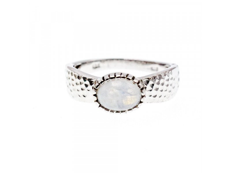 925 Sterling Silver Moonstone Ring Size 10.25