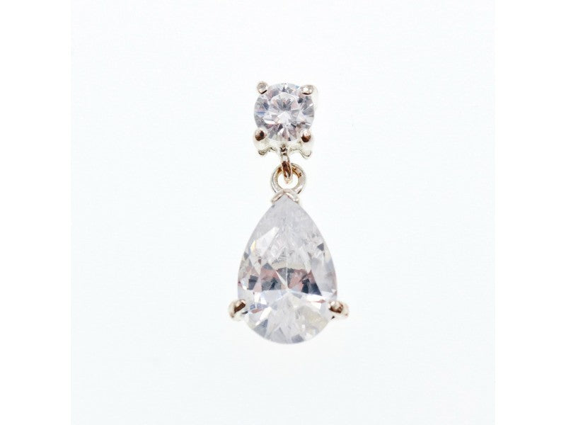 925 Sterling Silver CZ "Drop" Pendant