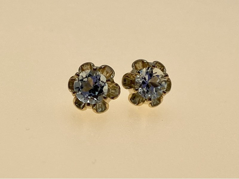 925 Sterling Silver Blue Spinel Stud Earrings