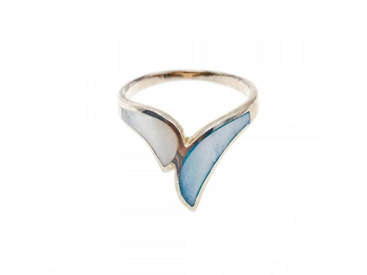 925 Sterling Silver Mother Of Pearl Ring Size 6
