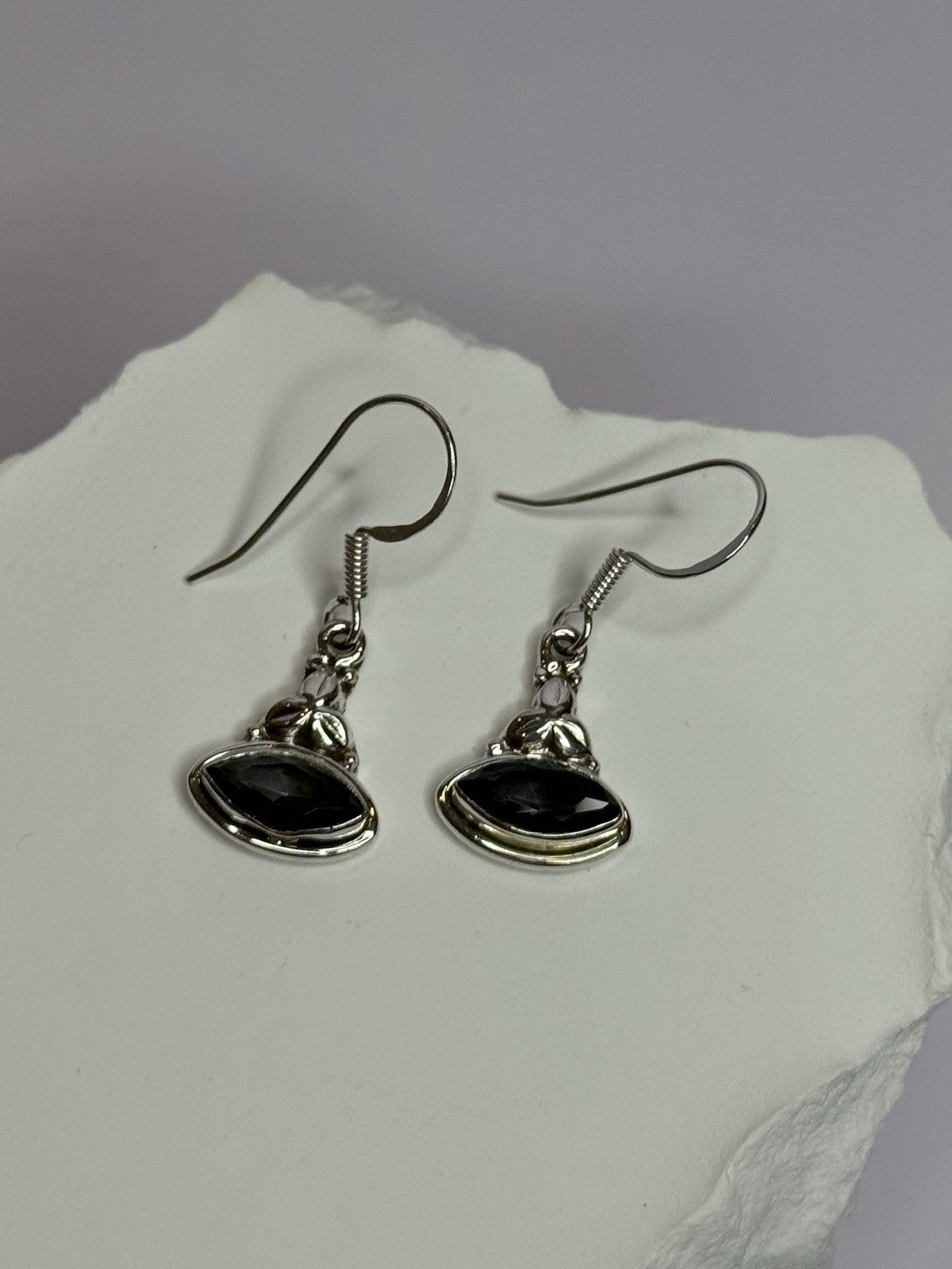 925 Sterling Silver Alexandrite Earrings Length 1.3 Inch