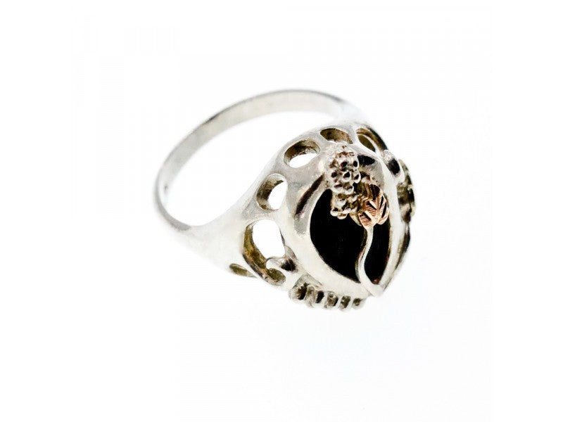 925 Sterling Silver Black Onyx Ring Size 6.5