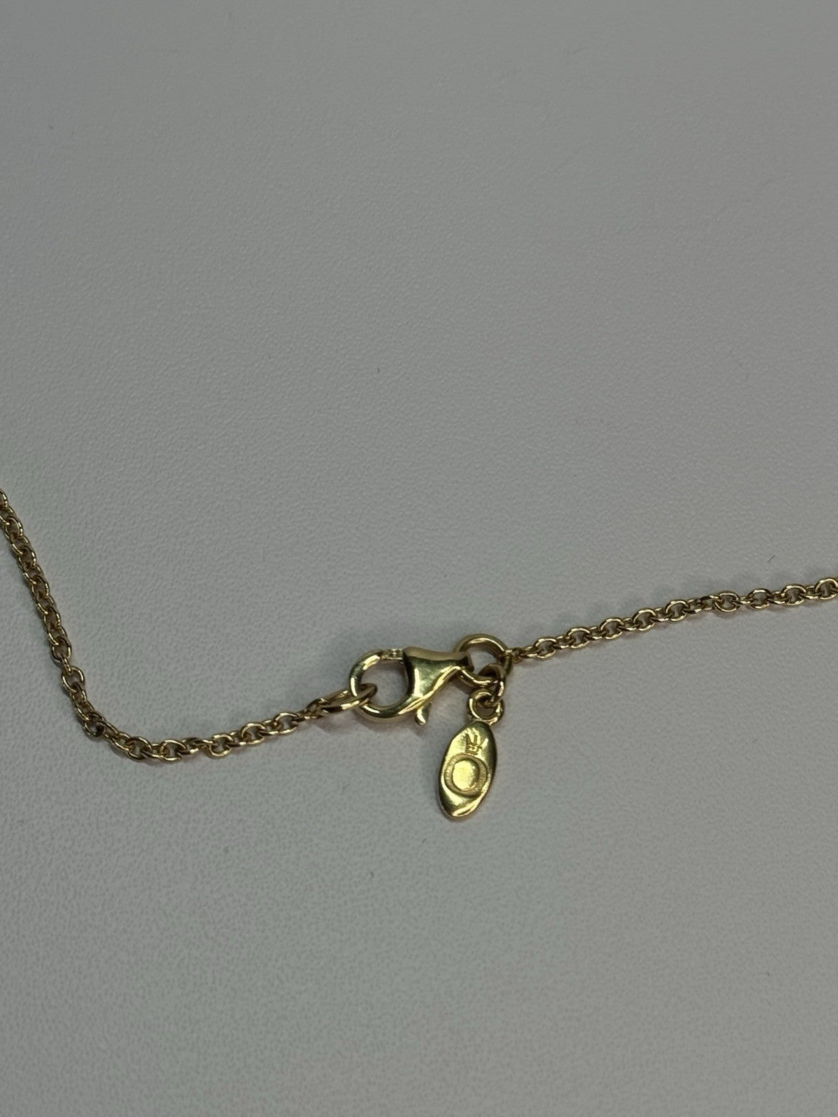 PANDORA 14K 585 YELLOW GOLD CZ NECKLACE LENGTH 23 INCH