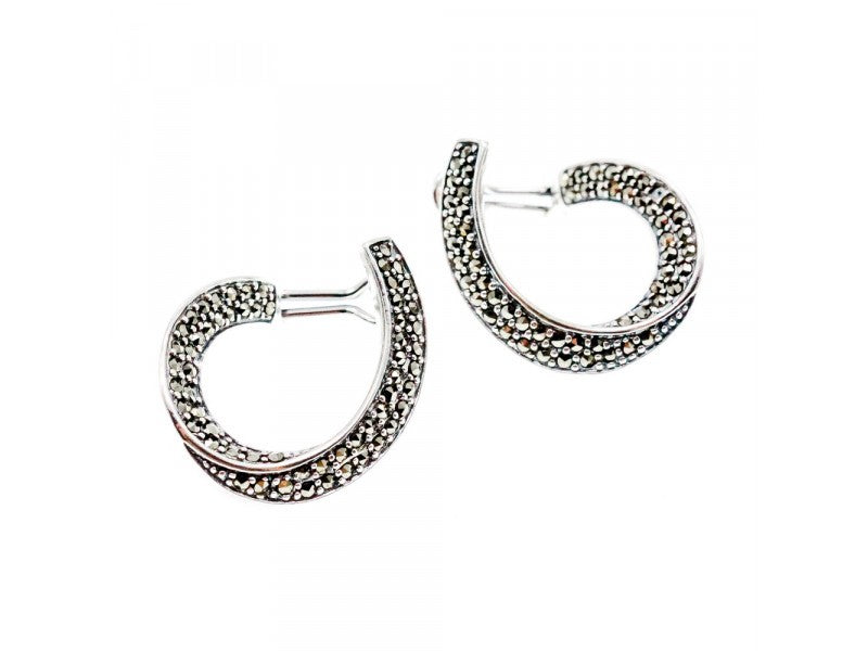 925 Sterling Silver Marcasites Earrings
