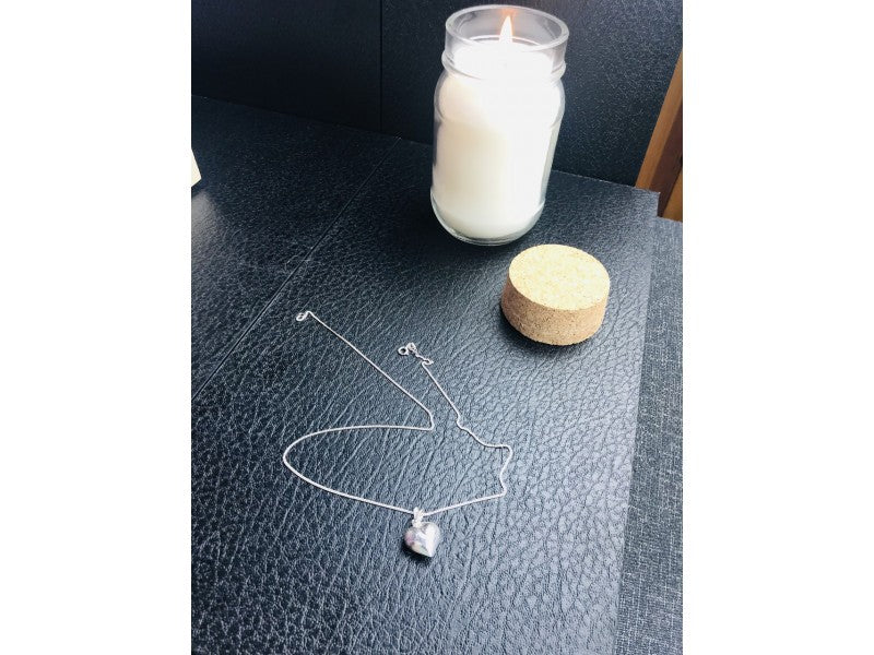 925 Sterling Silver "Heart" Chain With Pendant Italy