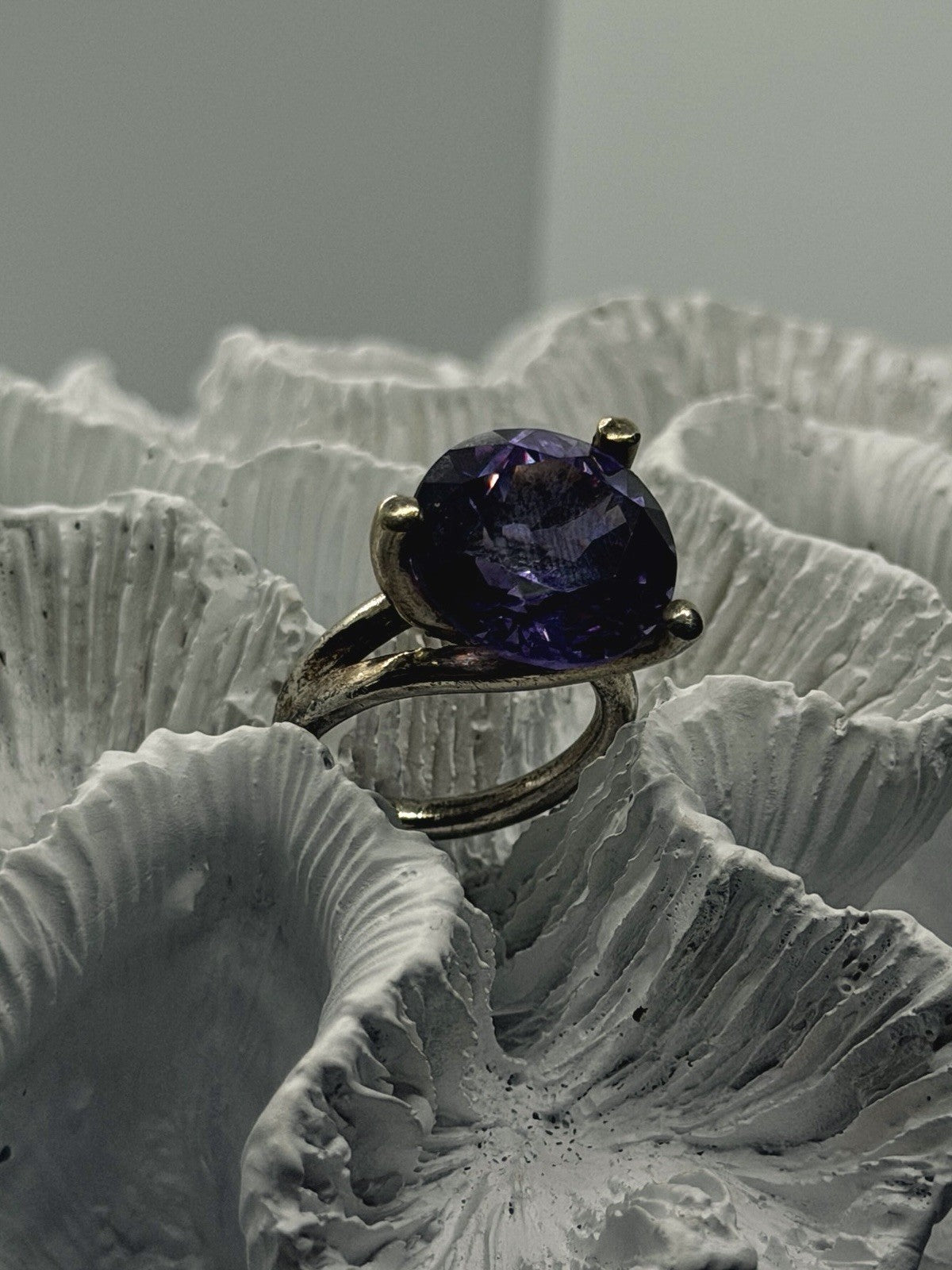 925 Sterling Silver Mystic Topaz Purple Blue Ring Size 5.5