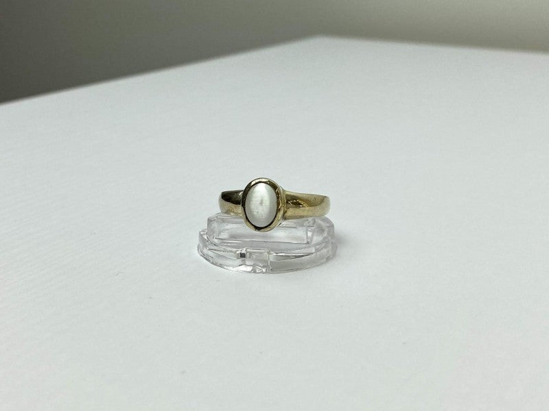 Vintage 925 Sterling Silver Moonstone Ring Size 11.25