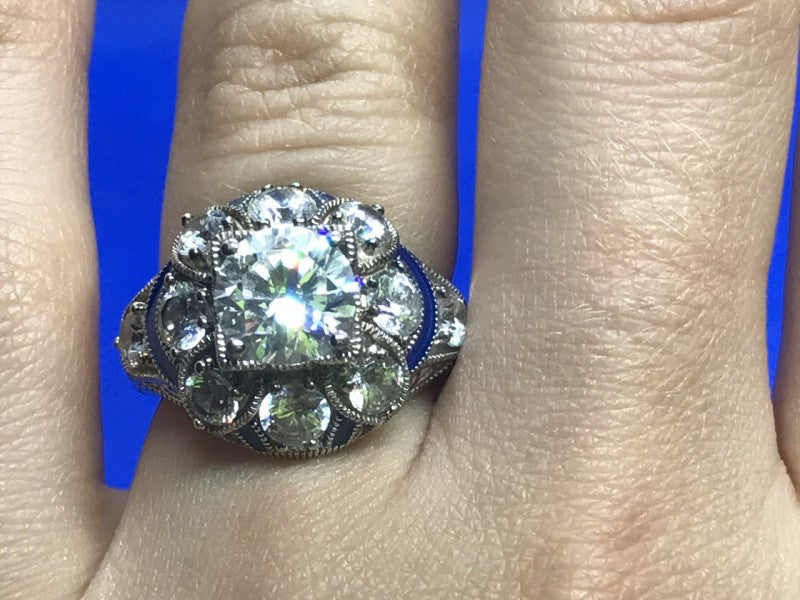 925 Sterling Silver CZ Ring Size 6.5
