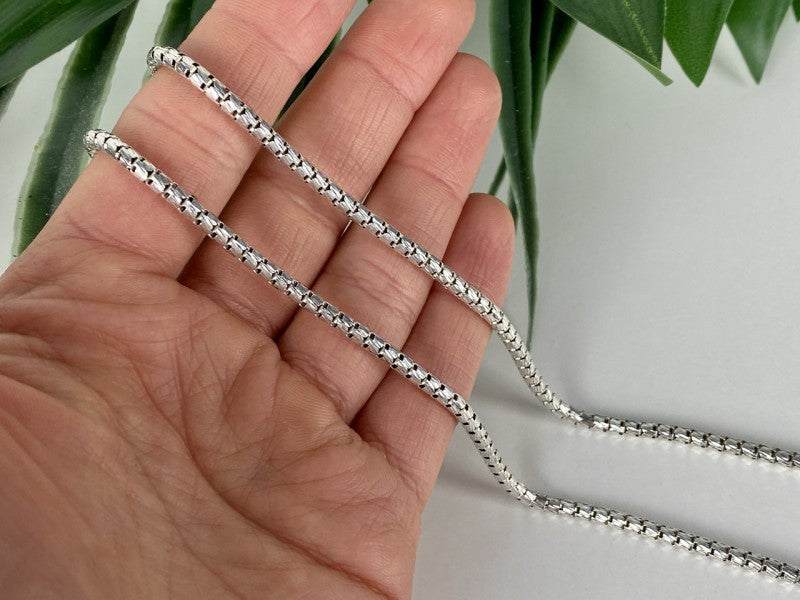 925 Sterling Silver Chain Italy Milor 23.6 in